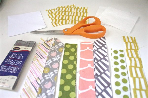 Modern Patchwork Coasters Tutorial Step One: Cut your fabric strips