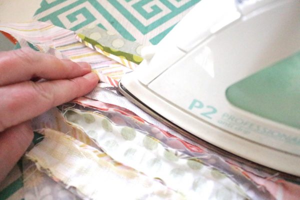 Modern Patchwork Coasters Tutorial Step Five: press seams open