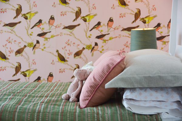 Pink Gold Bird Bedroom-348