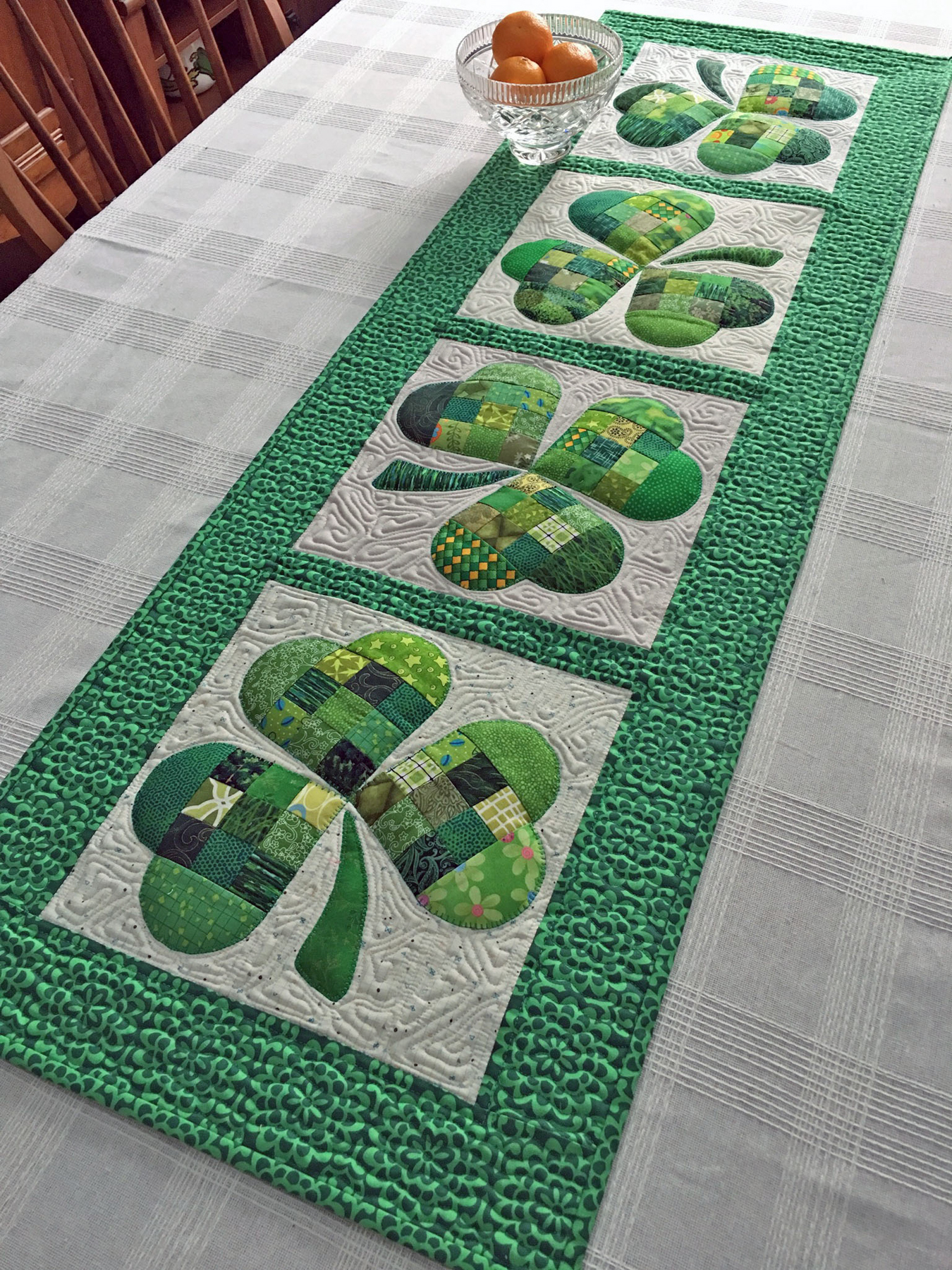 Shamrock Table Runner For St Patrick s Day WeAllSew