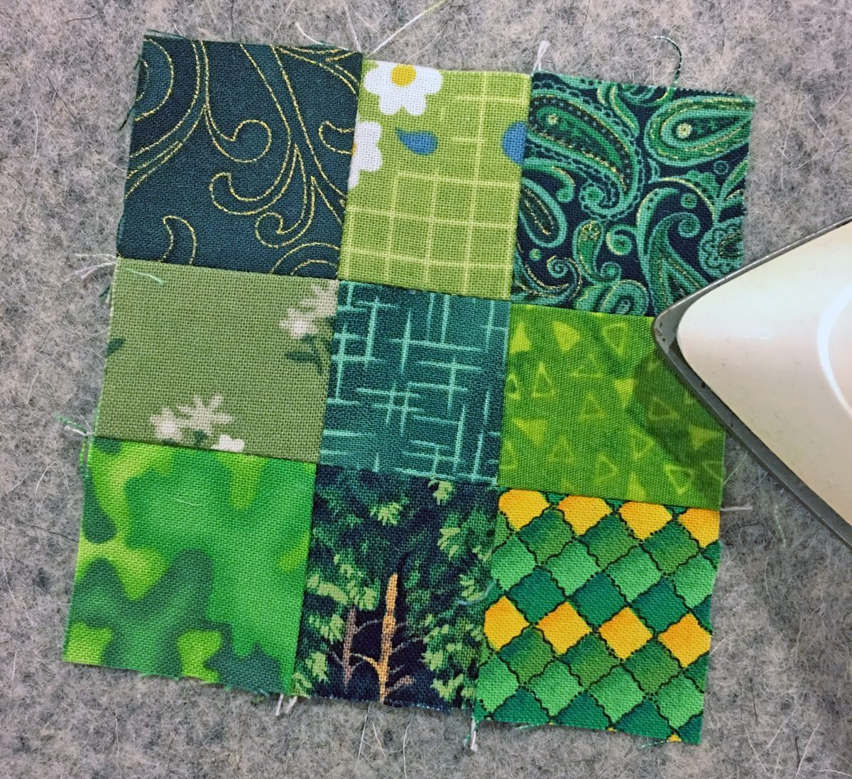 Shamrock Table Runner-press from the front