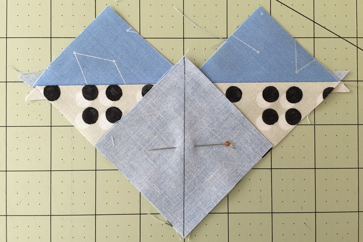 Flying Geese Tutorial Step Seven Pin