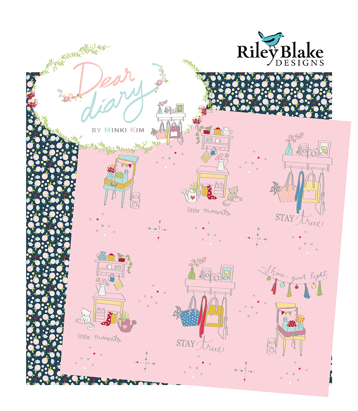 Dear Diary fabrics by Minki Kim