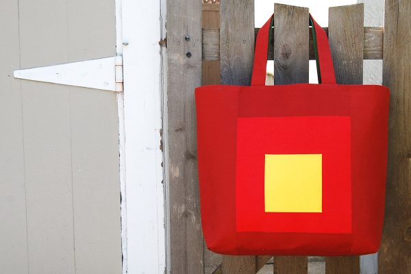 Color block tote tutorial