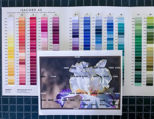 Introduction to Thread Painting-ISACORD Thread chart