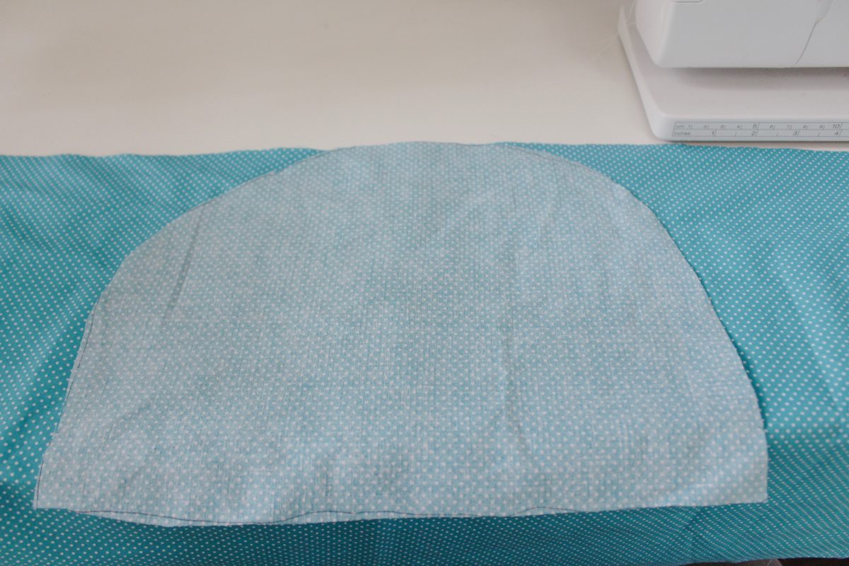 step five: sew the bottom fabric to the sides