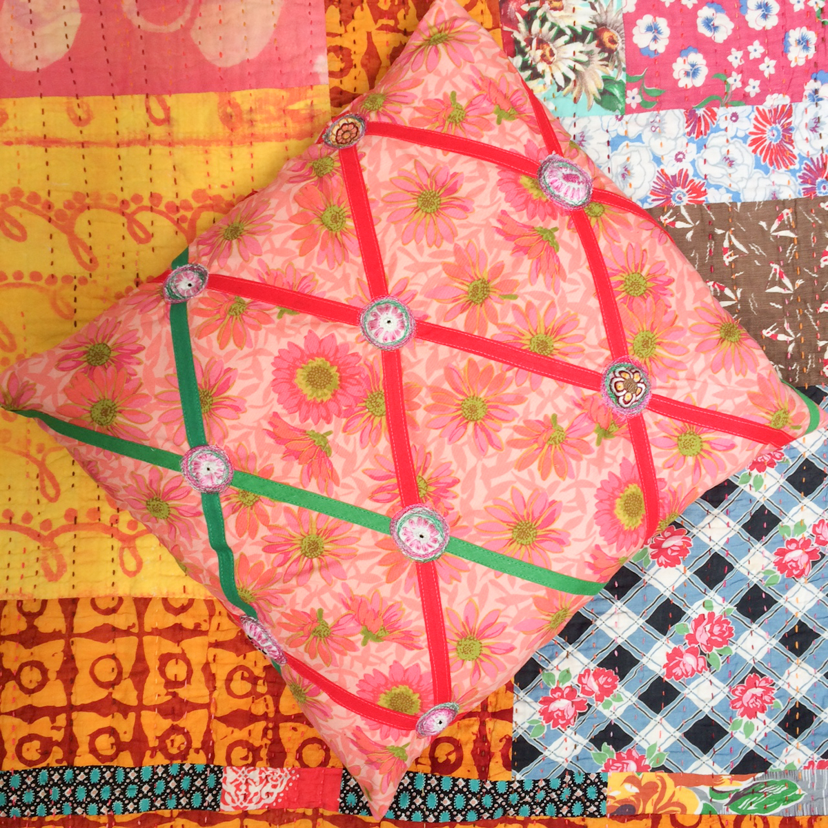 Easy Vintage Embroidery Applique Pillow Case WeAllSew