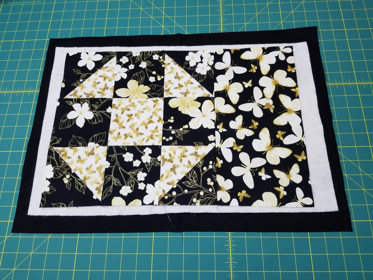 Shoofly Block Placemats-Making the Quilt Sandwich