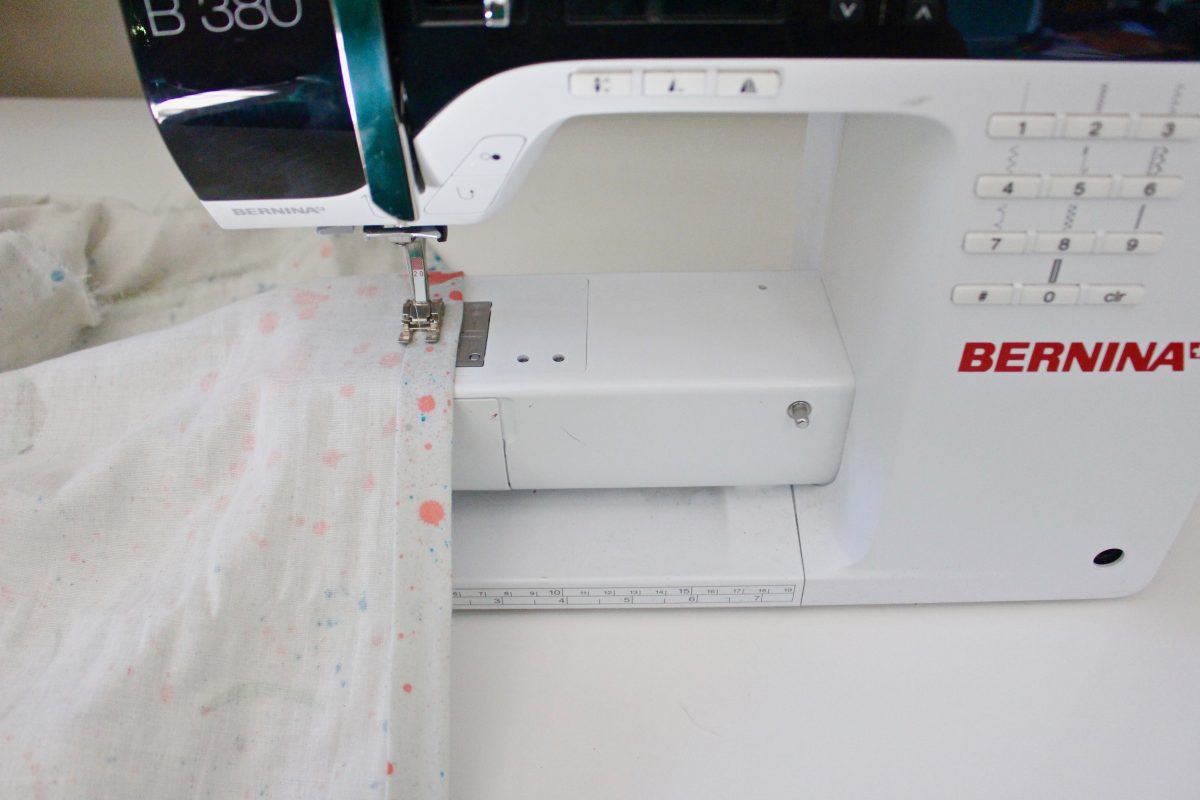 step fifteen: Sew the bottom hem