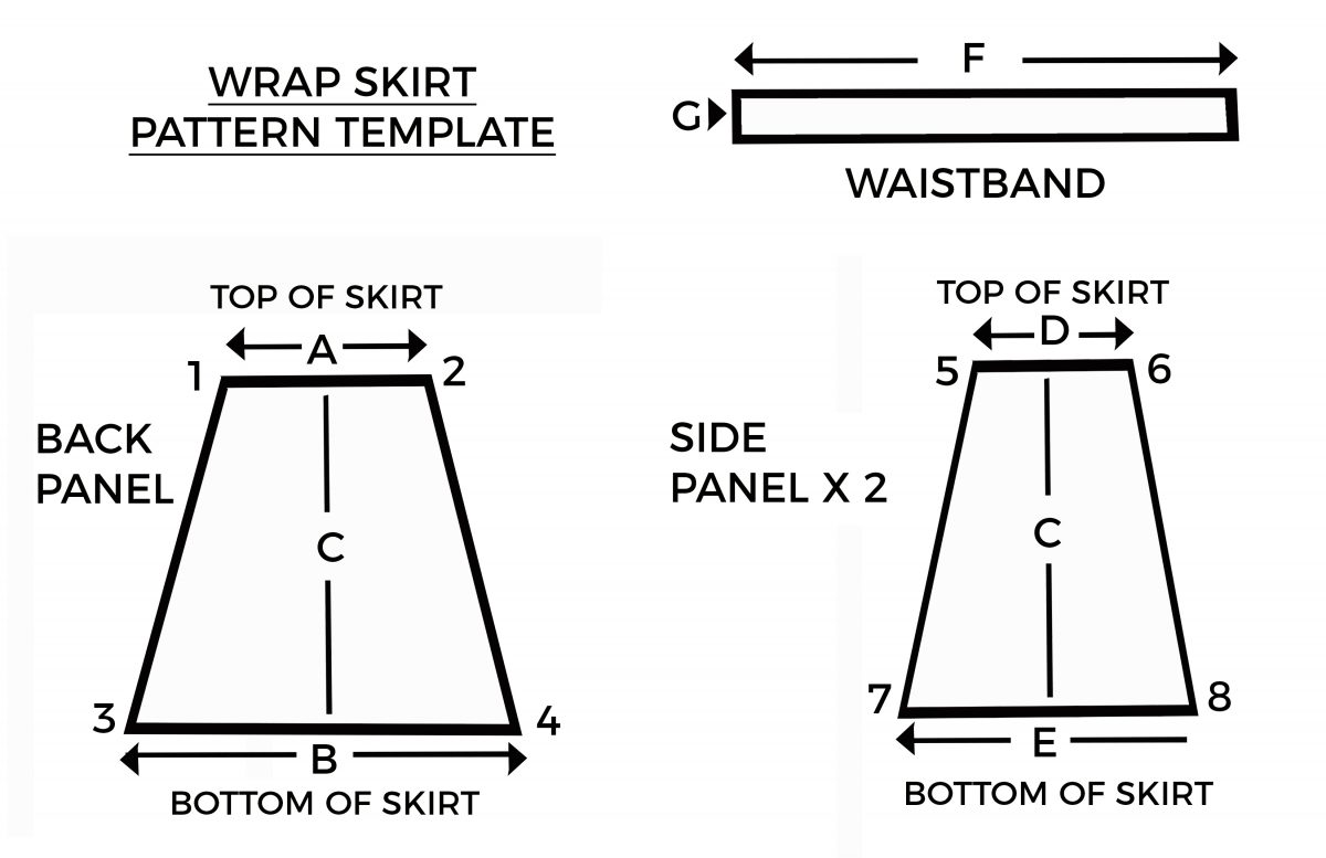 Printable Wrap Skirt Pattern - Printable World Holiday