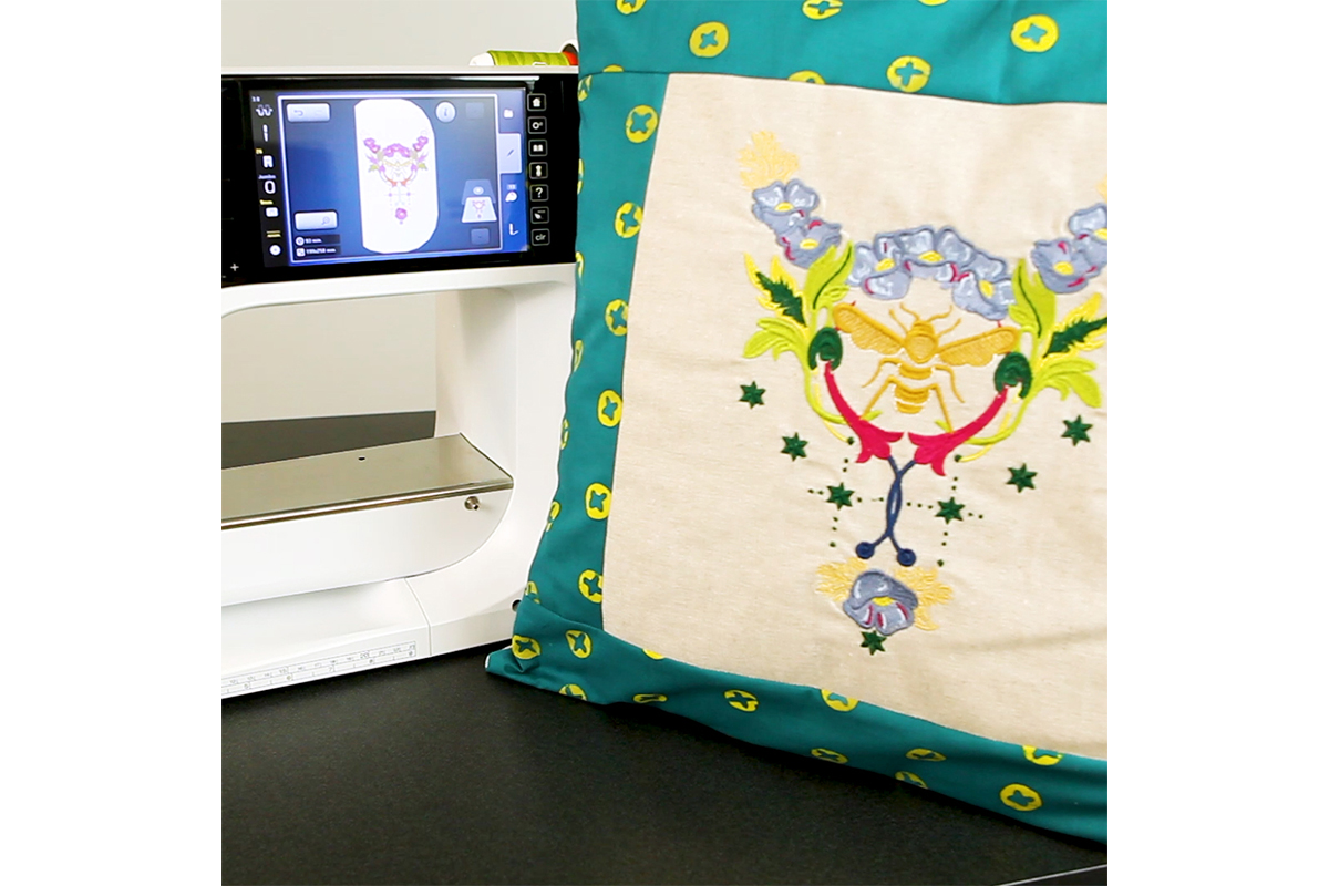 Embroidered Pillow with B 790