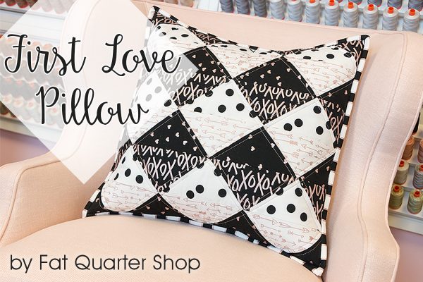 first love pillow by fat quarter shop