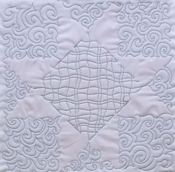 back side of the quilted block