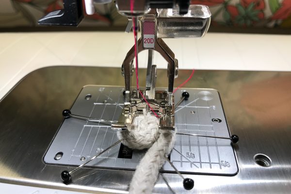 Rope Bowl Tutorial: start sewing