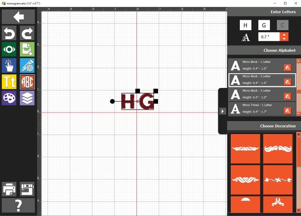 Modern Monogram Toolbox setup