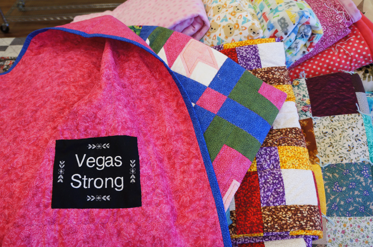 BERNINA embroidered Label Vegas Strong Quilt Drive