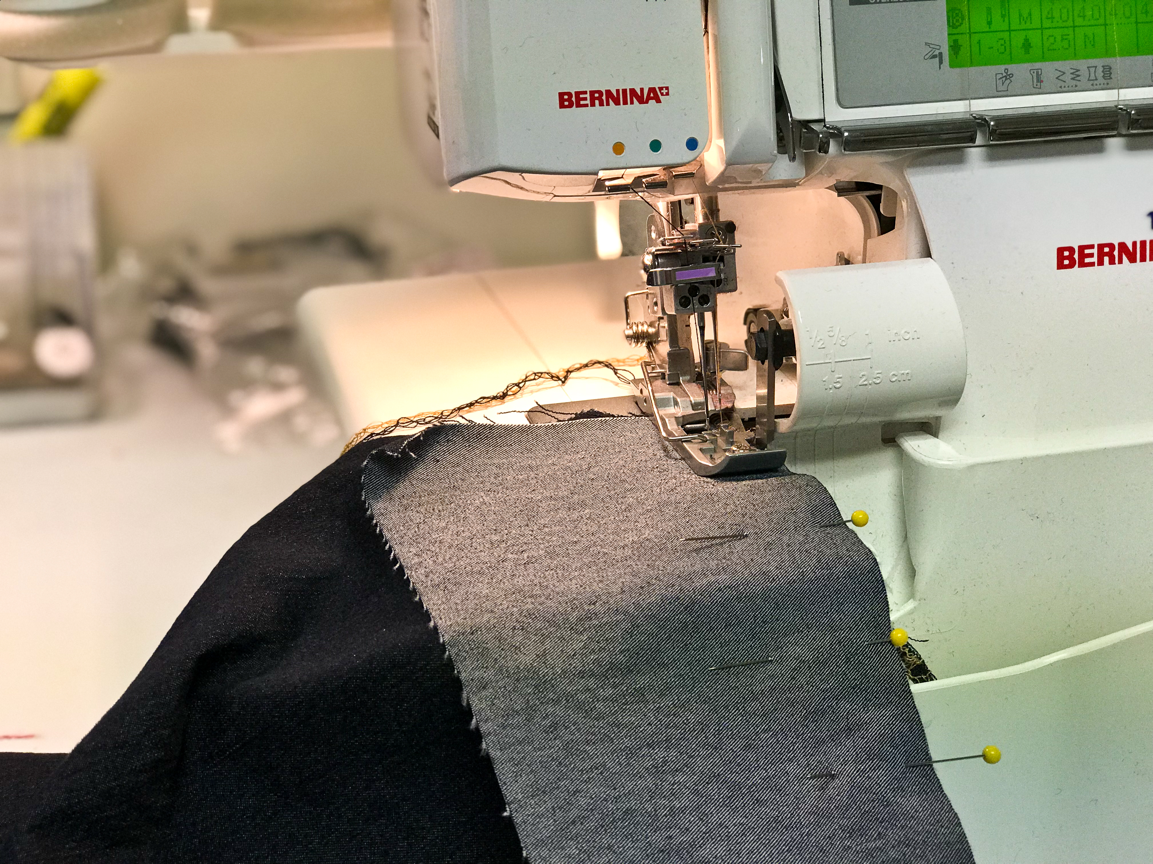 How to Sew Jeans with a 3-Thread Overlock + Chain Stitch Tutorial 1200 x 800 BERNINA WeAllSew Blog - Erica Bunker DIY Style
