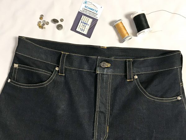 Materials to Sew Jeans with a 3-Thread Overlock + Chain Stitch Tutorial 1200 x 800 BERNINA WeAllSew Blog - Erica Bunker DIY Style