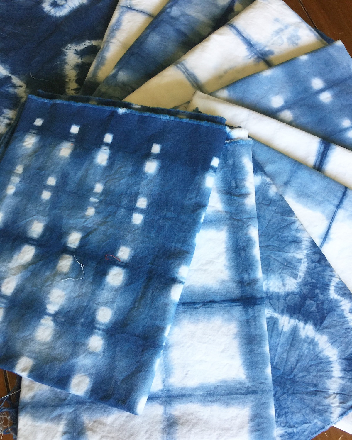 How to make Shibori Indigo Dyed Tea Towels WeAllSew