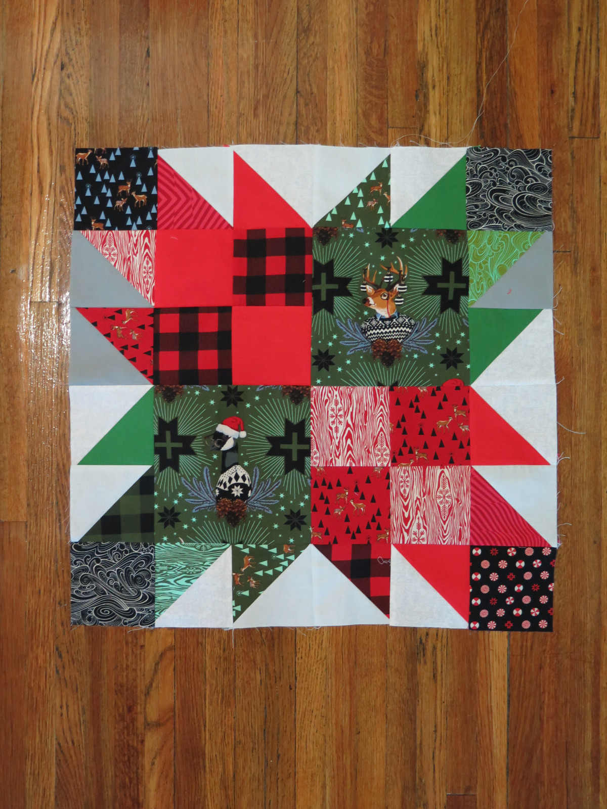 Quick and Easy Christmas Quilt Block 3 WeAllSew