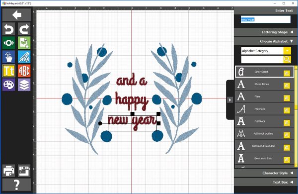 Holiday Banner Tutorial Deck The Halls - lettering