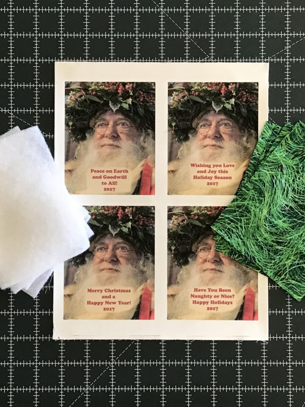 Cut four father Christmas images