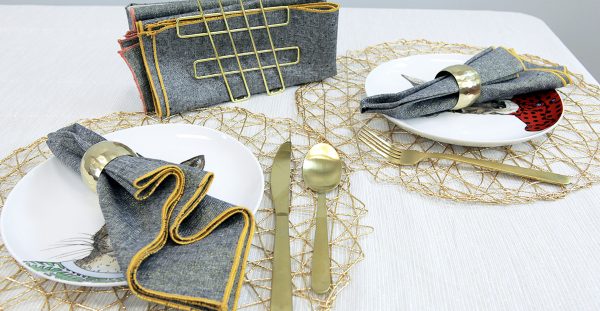 Sparkle rolled hem napkin tutorial