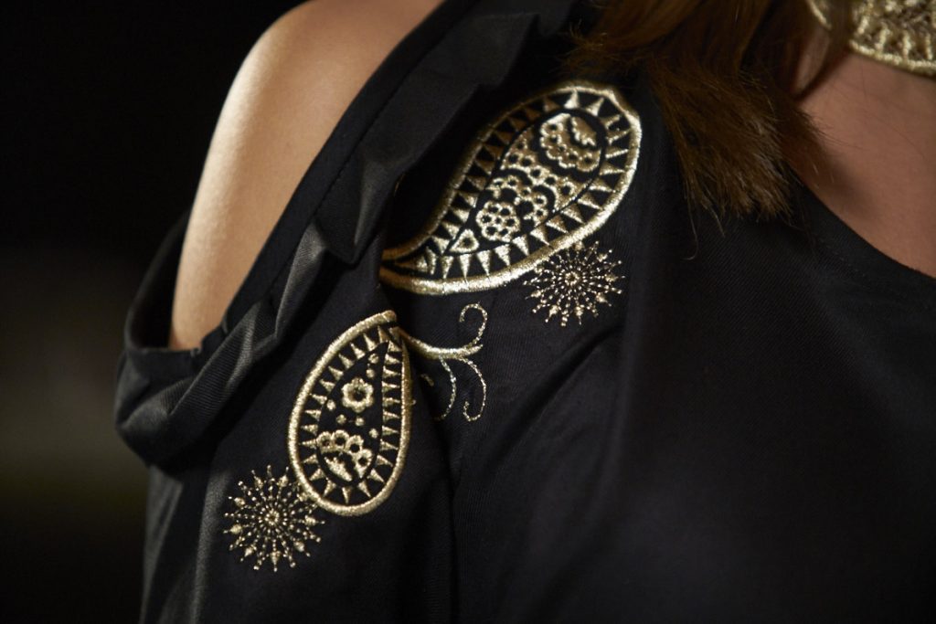 125-years-dress-detail with paisley design