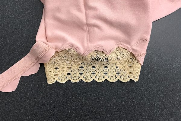 Adding lace to a t-shirt