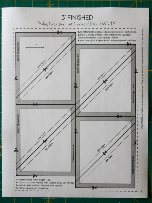 Perfect HST Templates by Lee Heinrich of Freshly Pieced