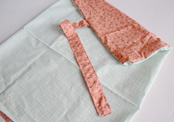 DIY reversible roll up baby changing pad