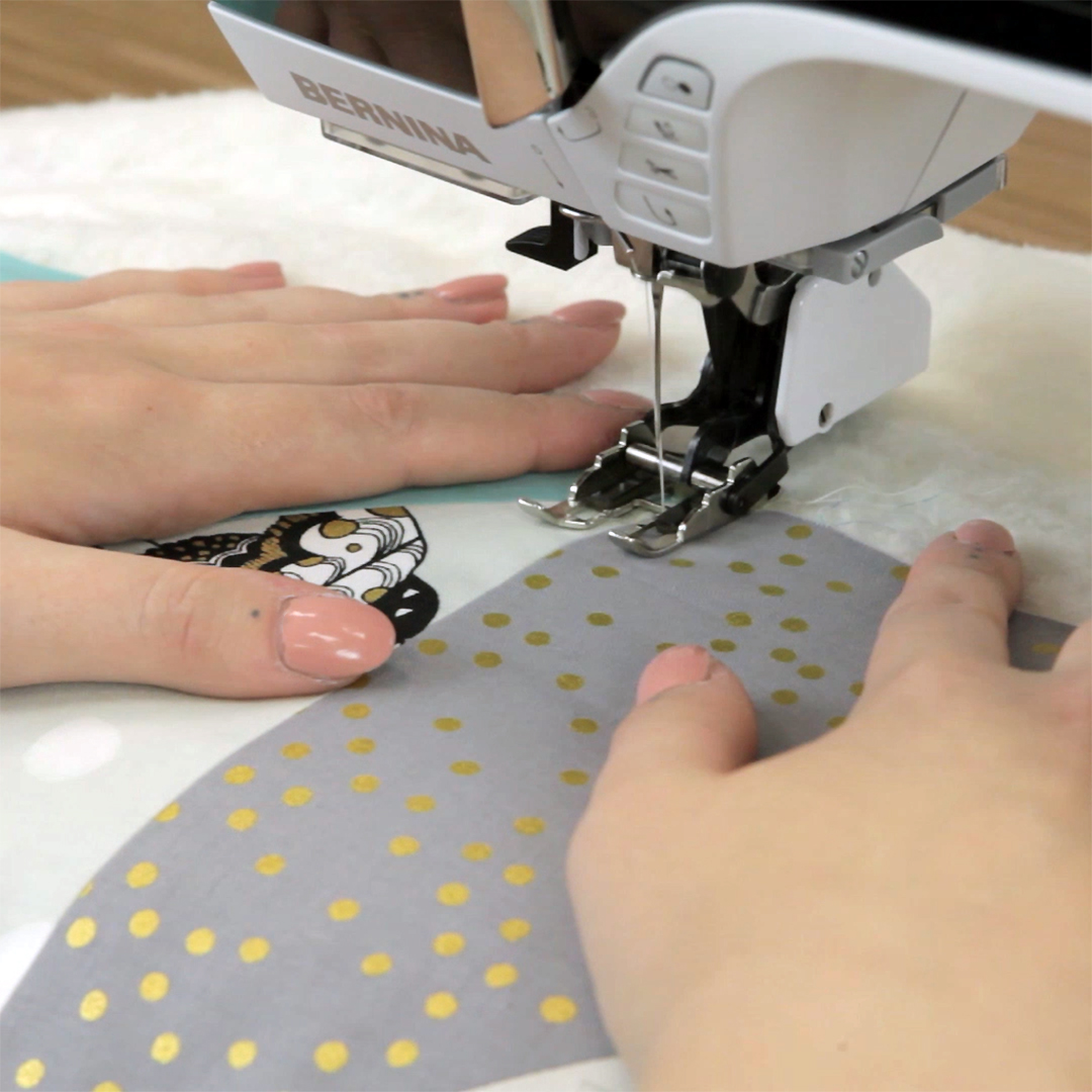 Quilting with the Walking foot - start sewing