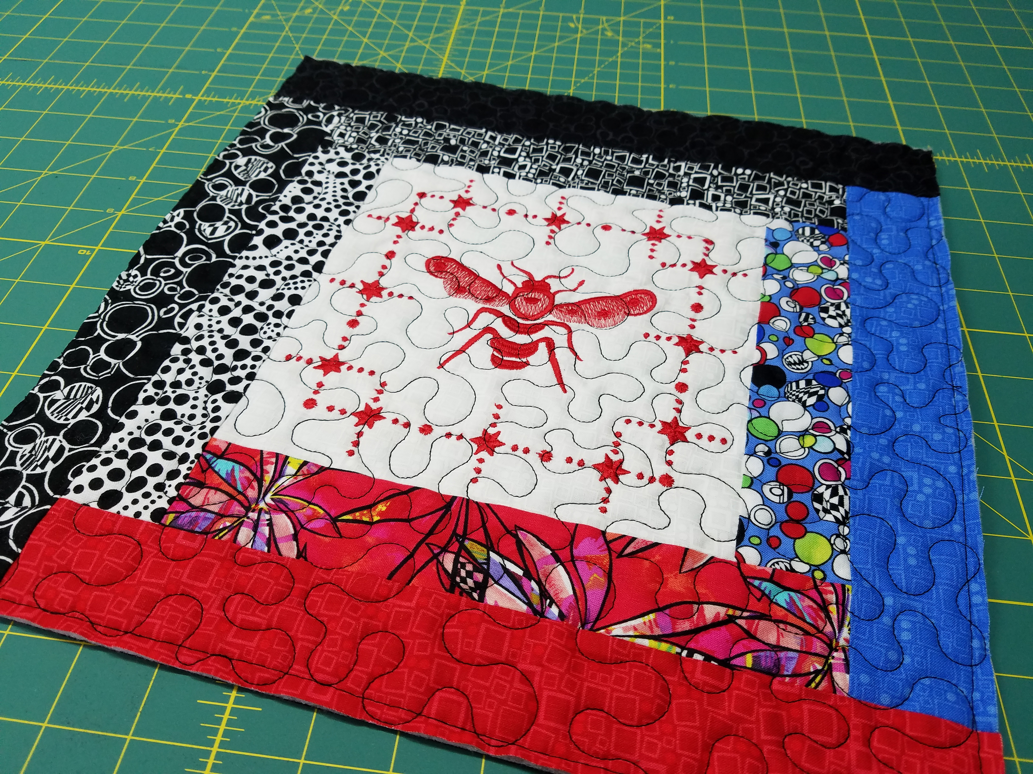 Quilted Tray - square up the block