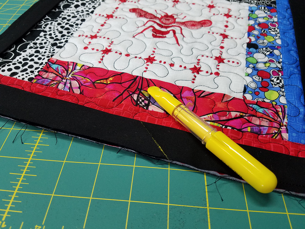Quilted Tray - binding