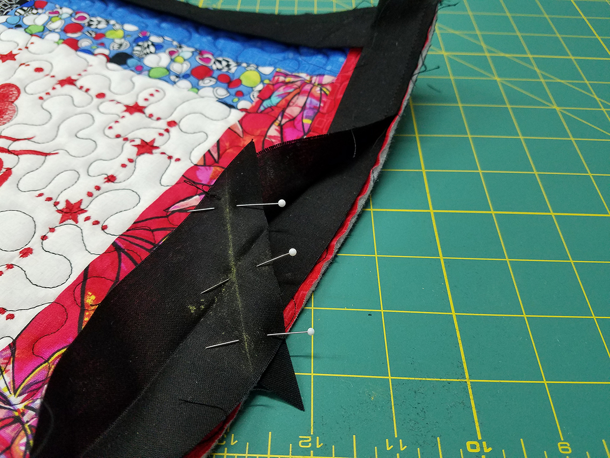 Quilted Tray - pinning