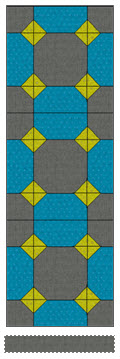 Block of the Month - Piecing: Seam the 2” x 12 1/2” strip to the bottom of Block 4 