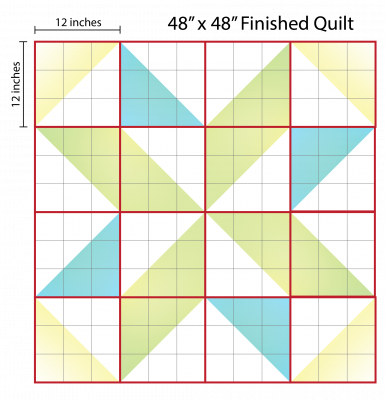 How to Supersize Quilt Blocks : Pinwheel Graph Paper - WeAllSew