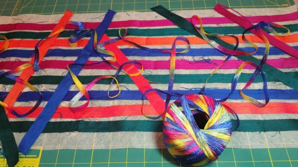 Fiber and fabric scarf tutorial