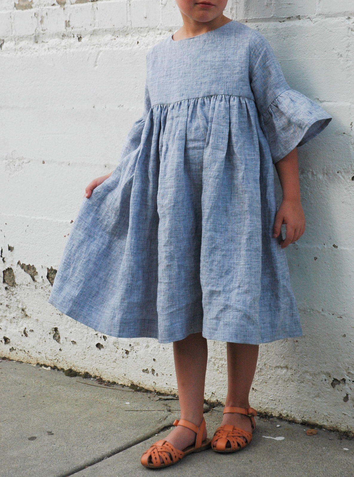 linen girls dress