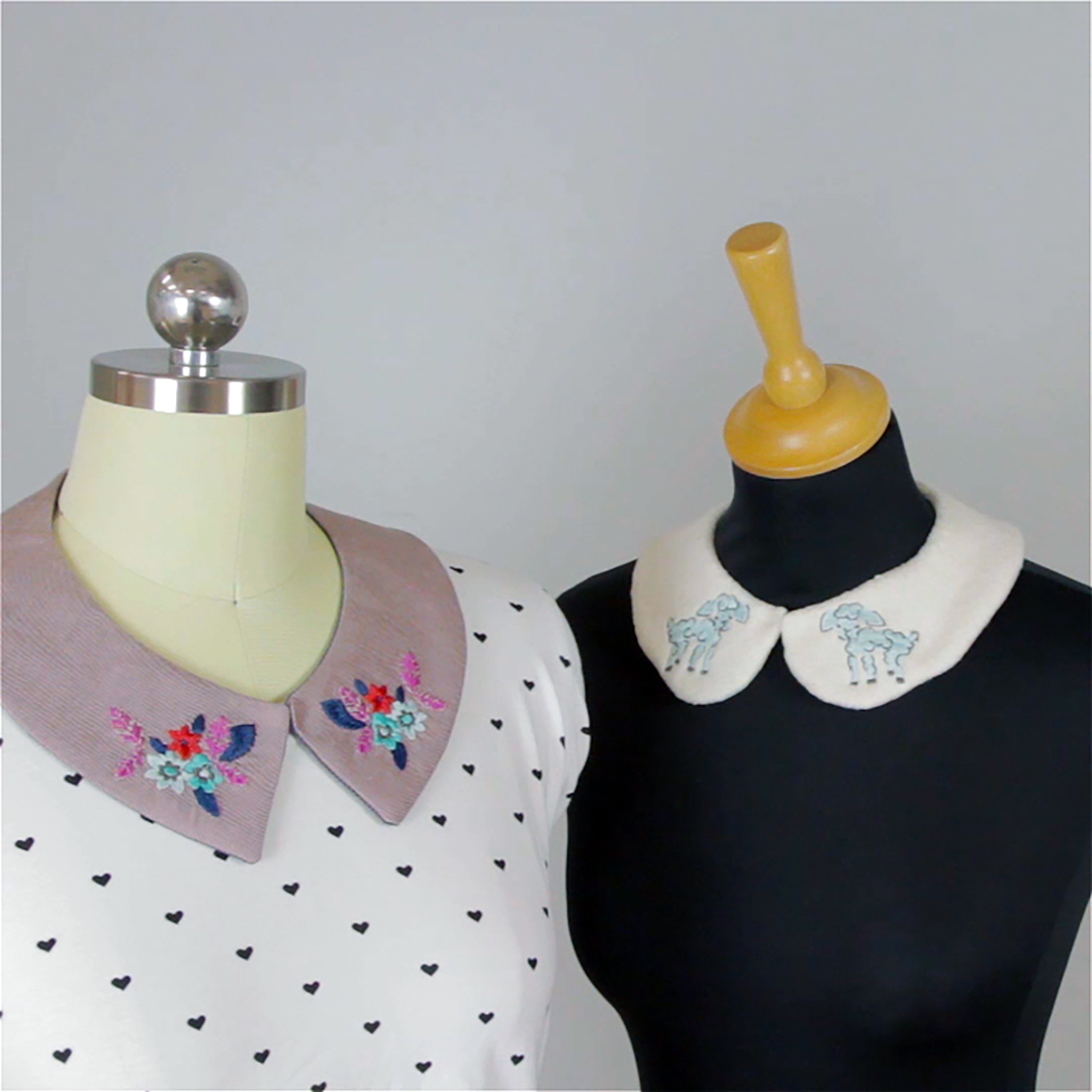 Embroidered Cutesie Collar 1080 x 1080 BERNINA We All Sew blog 01 finished collars