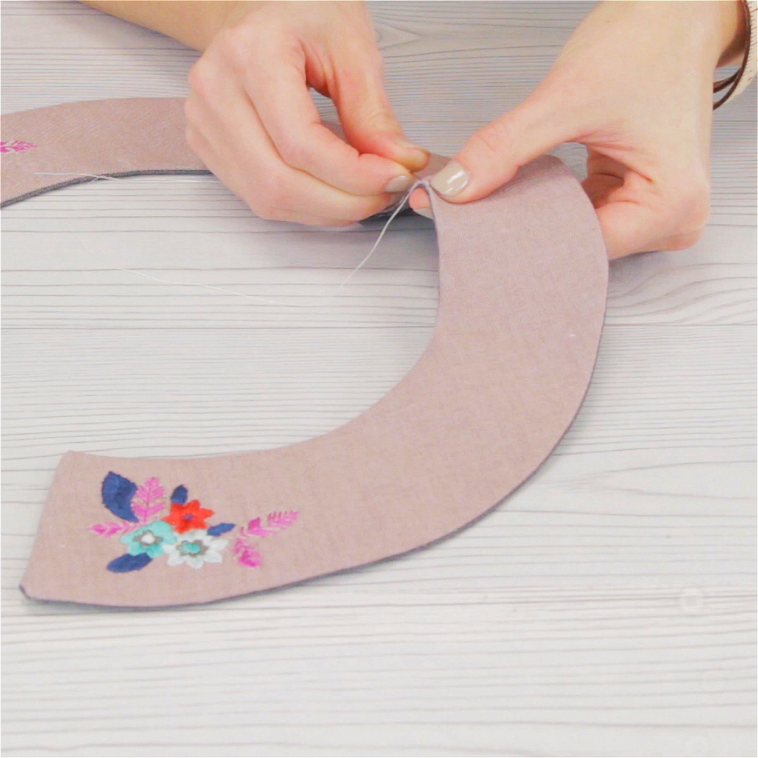 Embroidered Collar Tutorial - sew closed
