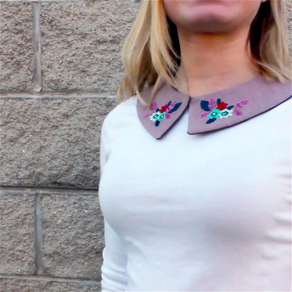 Embroidered Collar Tutorial - finished