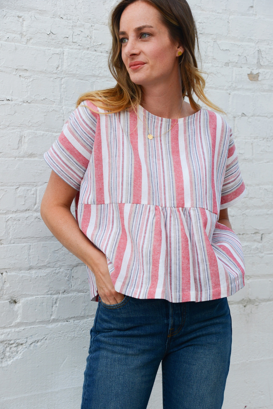 How To Sew a Womens Boxy Gathered Top - WeAllSew