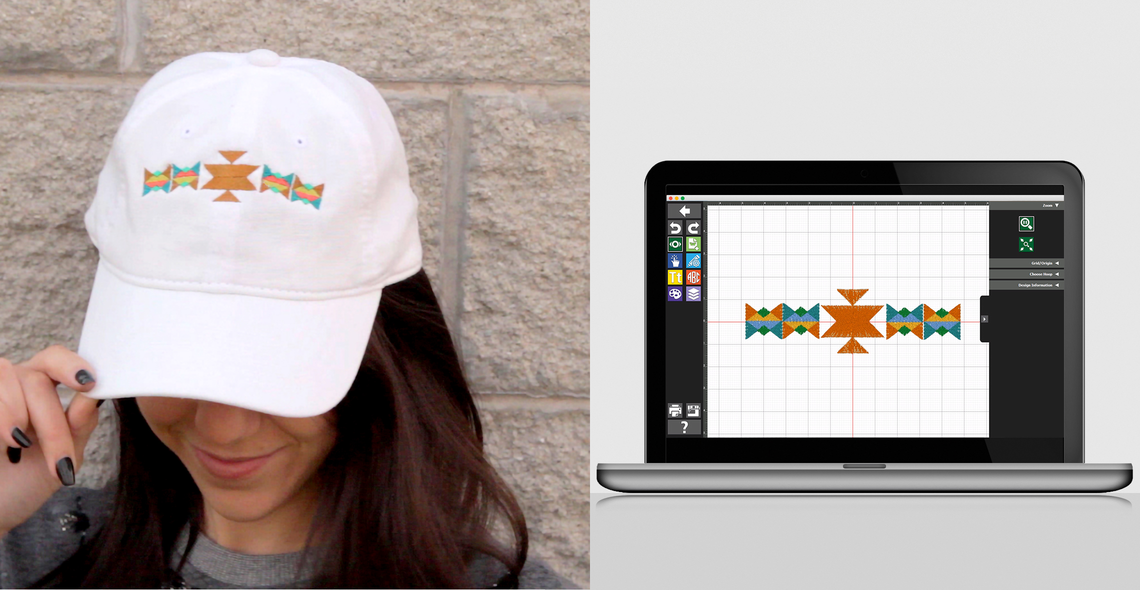 Embroidered Hat with Toolbox