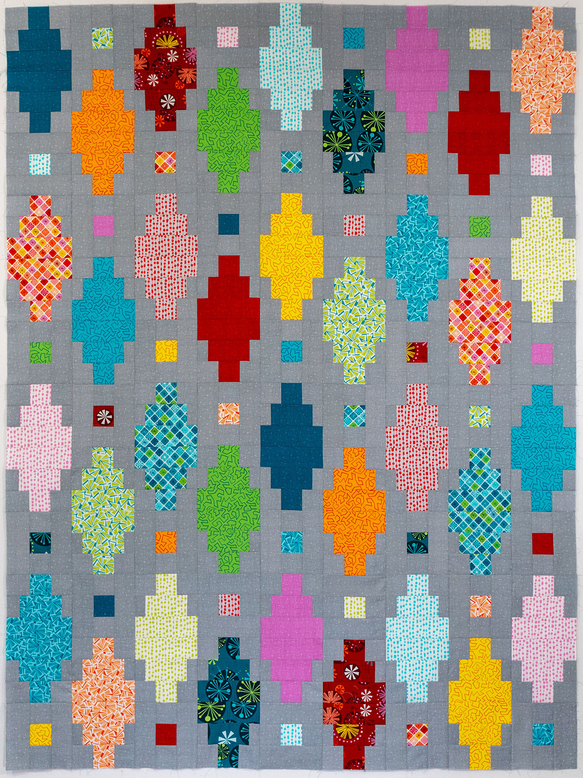 Beaded Lanterns Finished Quilt Top - Fandangle Fabric by Christa Watson