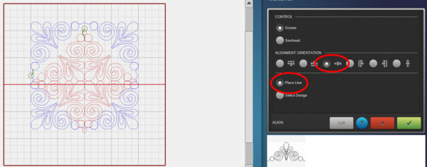 Creating New Designs Q-matic - horizontal line