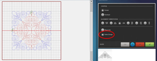 Creating New Designs Q-matic - align horizontal