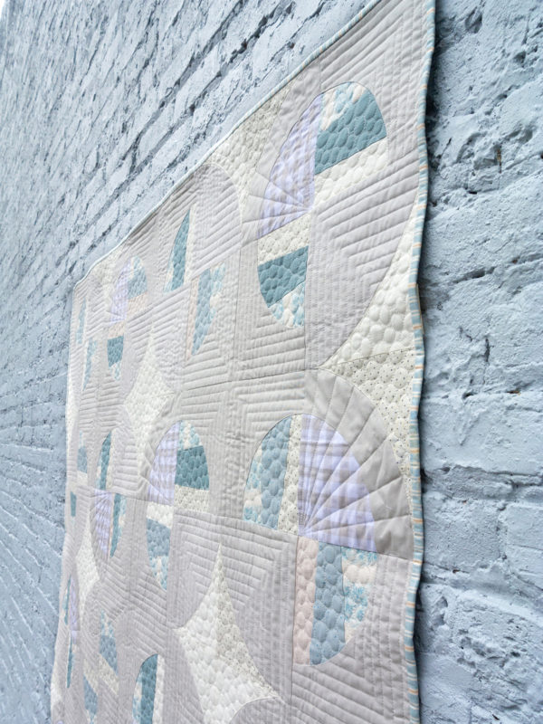 Light Blue Throw Quilt by Suzy Quilts