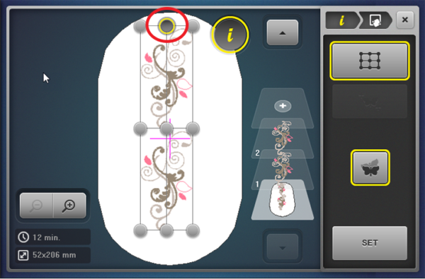 Design Positioning in Machine Embroidery - Dot 1 Confirmed