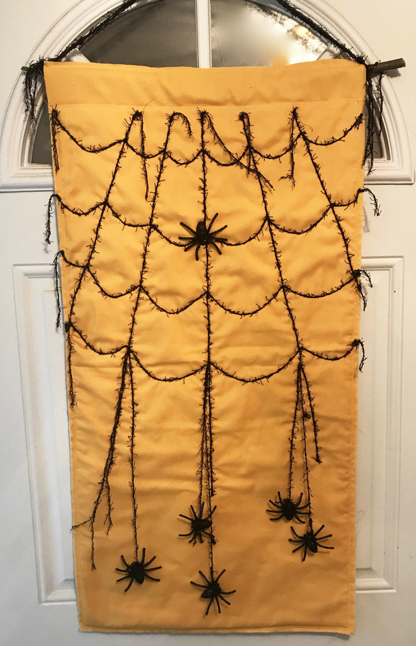 Spider Web Door Banner